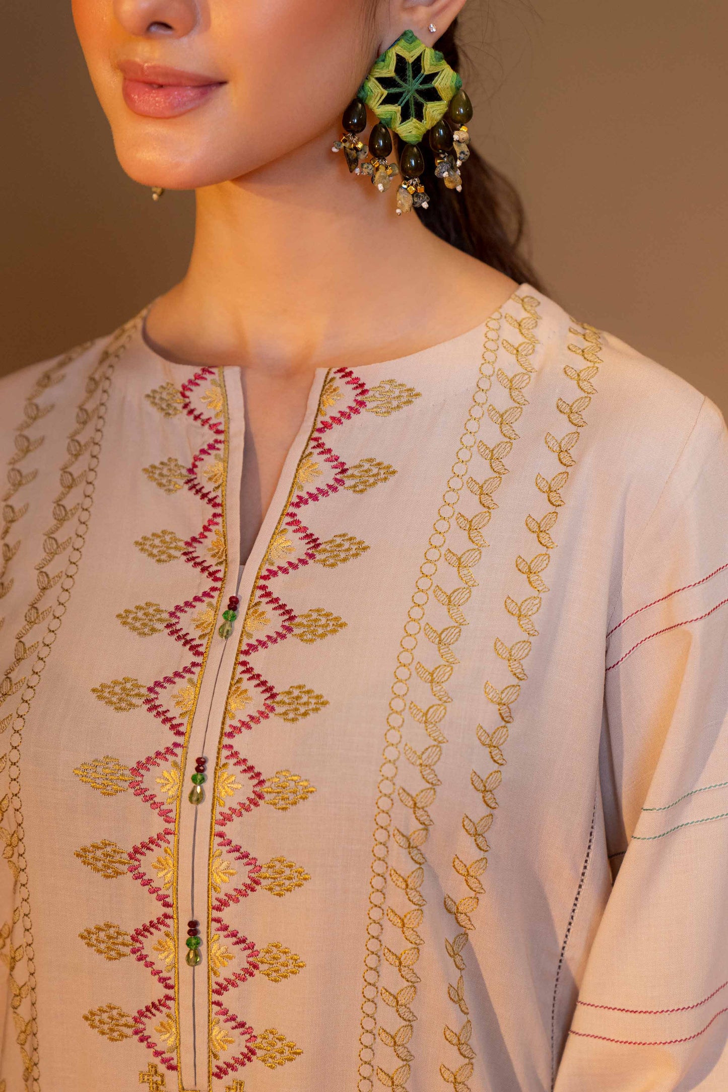 Nishat Linen - 3 Piece - Embroidered Suit - 42306462