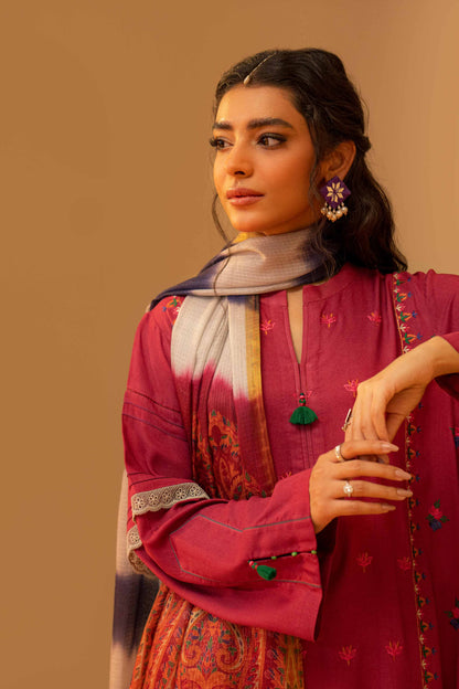 Nishat Linen - 3 Piece - Embroidered Suit - 42306464