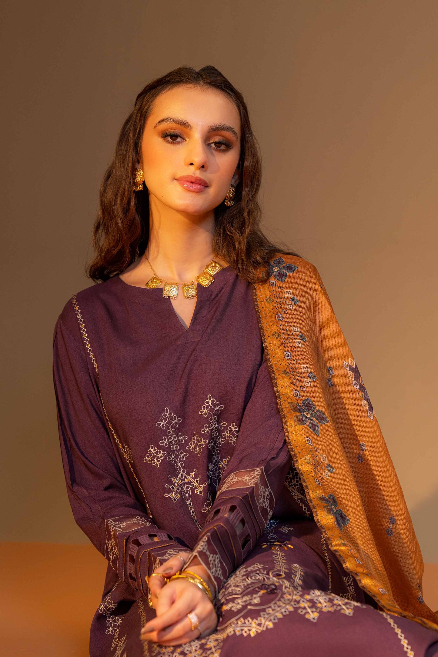 Nishat Linen - 3 Piece - Embroidered Suit - 42306465