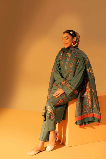 Nishat Linen - 3 Piece - Embroidered Suit - 42306466