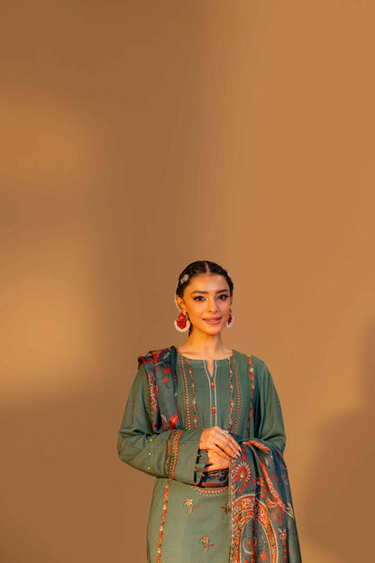 Nishat Linen - 3 Piece - Embroidered Suit - 42306466