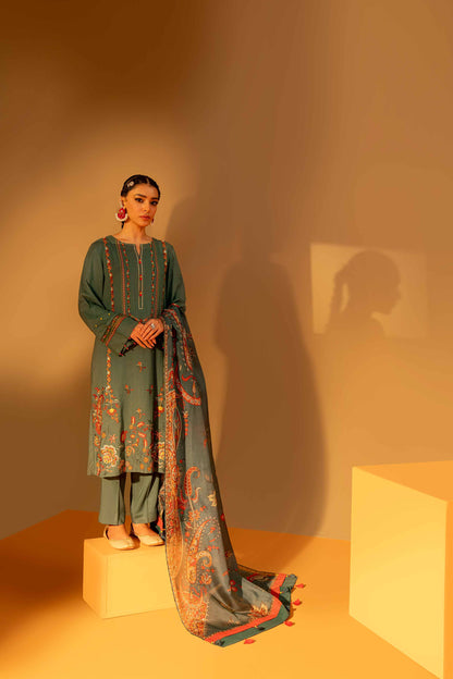 Nishat Linen - 3 Piece - Embroidered Suit - 42306466