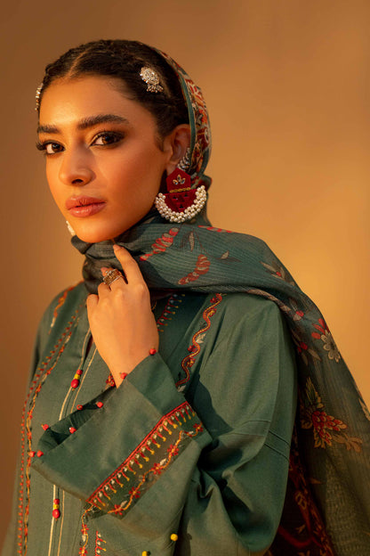 Nishat Linen - 3 Piece - Embroidered Suit - 42306466