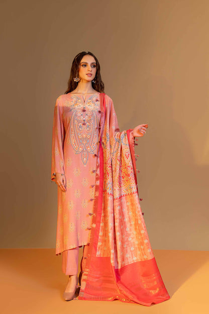 Nishat Linen - 3 Piece - Printed Embroidered Suit - 42306468