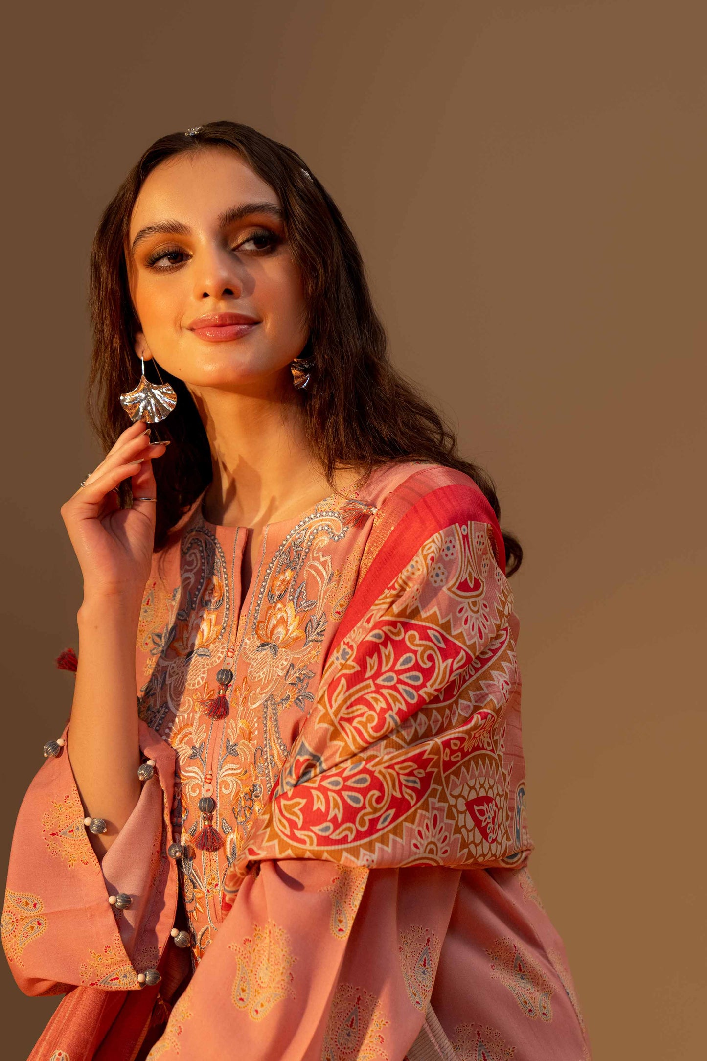 Nishat Linen - 3 Piece - Printed Embroidered Suit - 42306468