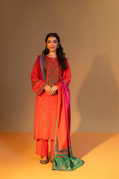 Nishat Linen - 3 Piece - Printed Embroidered Suit - 42306472