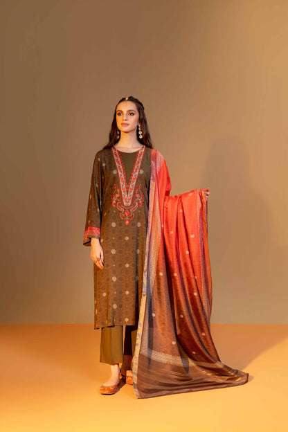 Nishat Linen - 3 Piece - Printed Embroidered Suit - 42306473