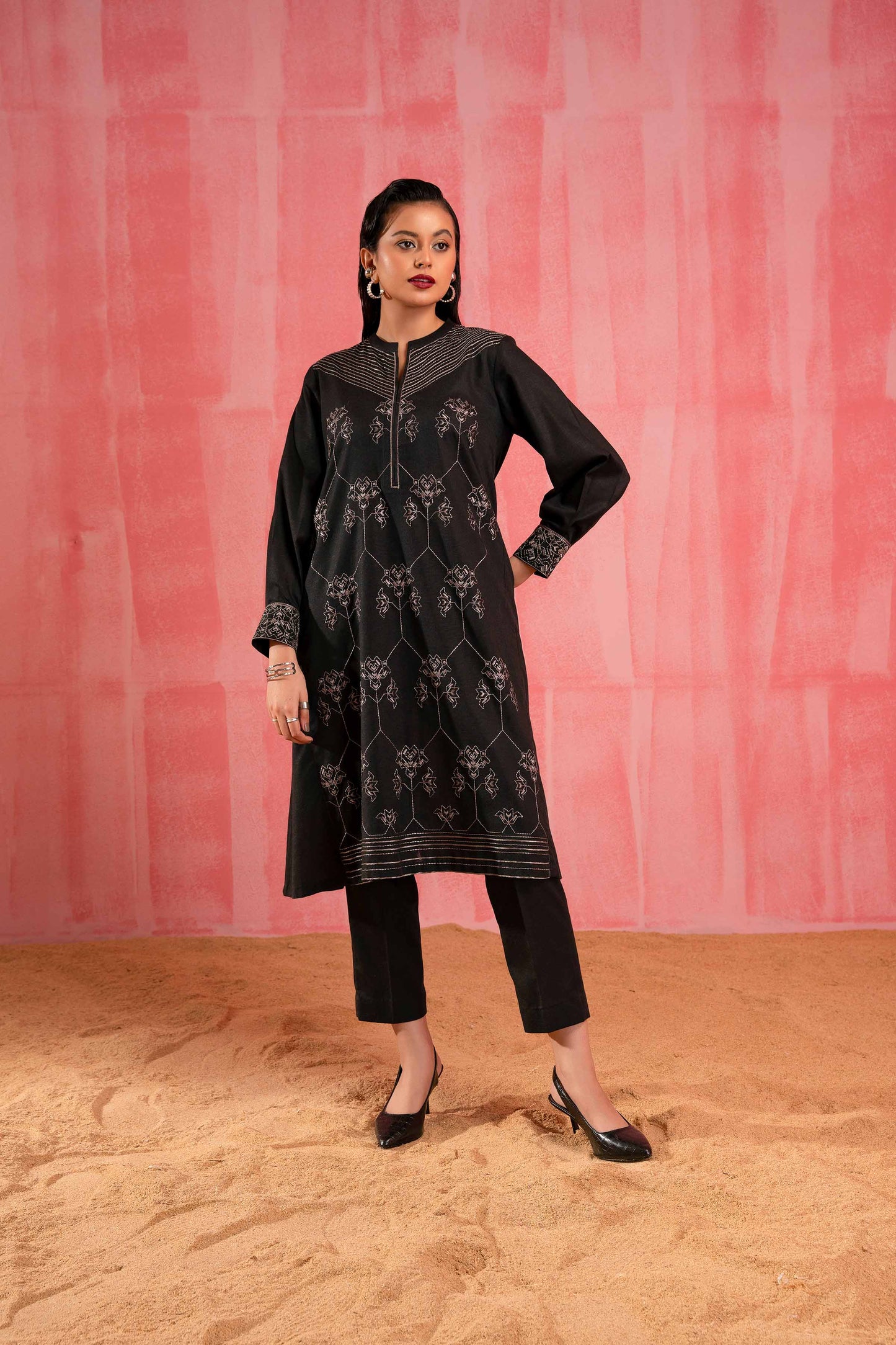 Nishat Linen - 2 Piece - Dyed Embroidered Suit - 42306474