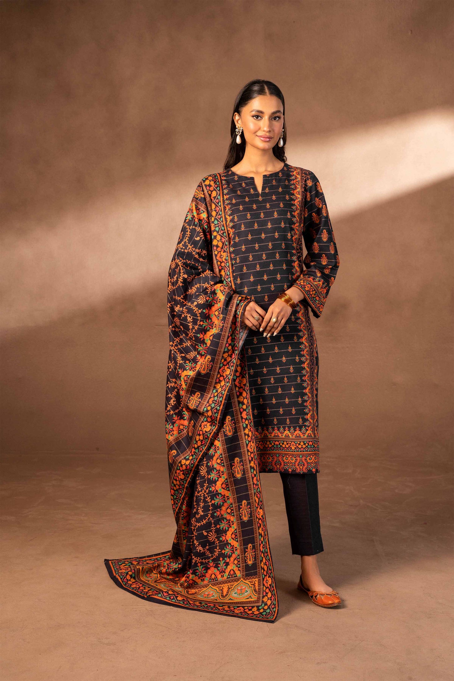 Nishat Linen - 3 Piece - Digital Printed Suit - 42306496