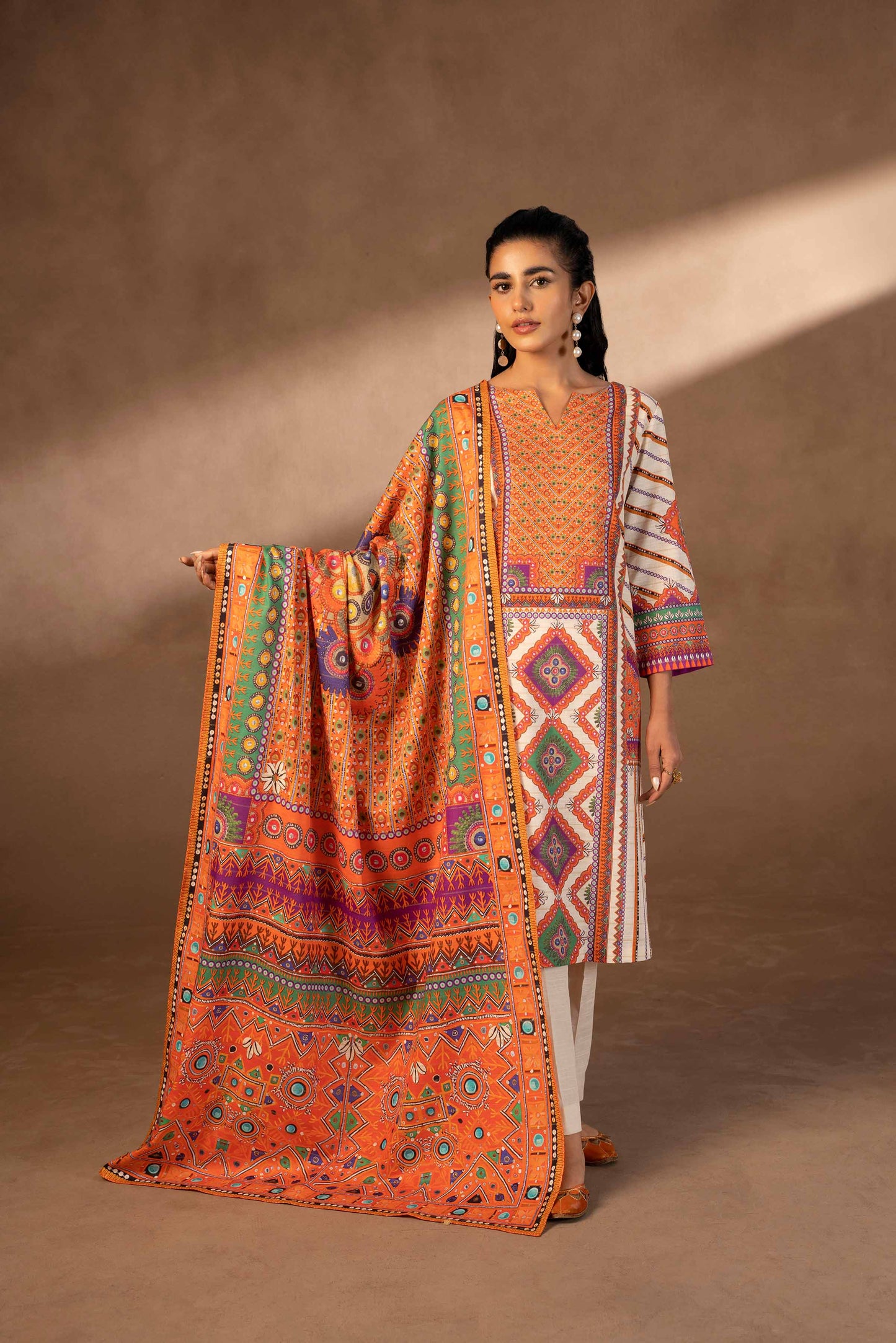 Nishat Linen - 3 Piece - Digital Printed Suit - 42306498