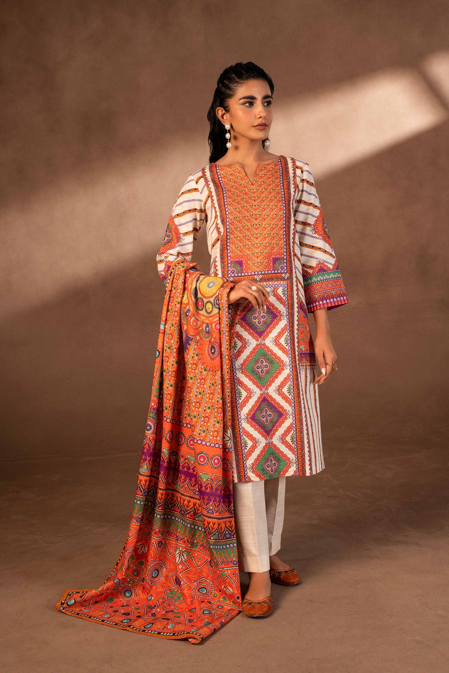 Nishat Linen - 3 Piece - Digital Printed Suit - 42306498