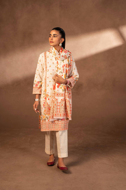 Nishat Linen - 3 Piece - Digital Printed Suit - 42306500