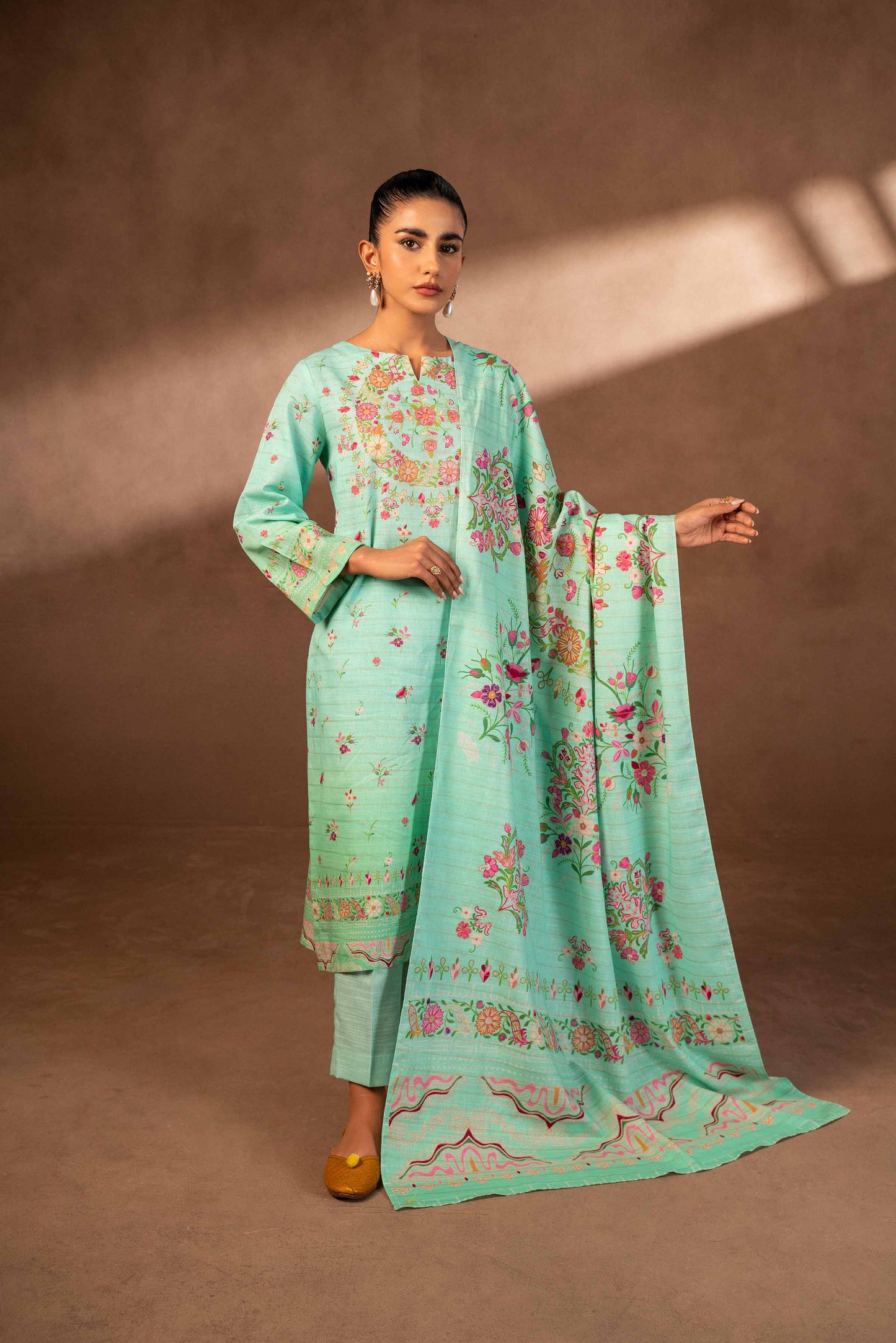 Nishat Linen - 3 Piece - Digital Printed Suit - 42306502