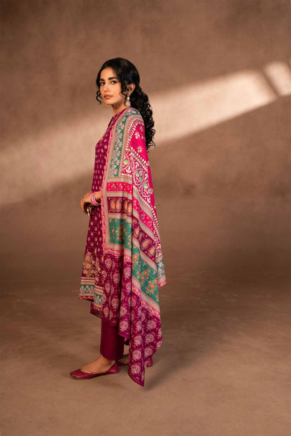 Nishat Linen - 3 Piece - Digital Printed Suit - 42306503