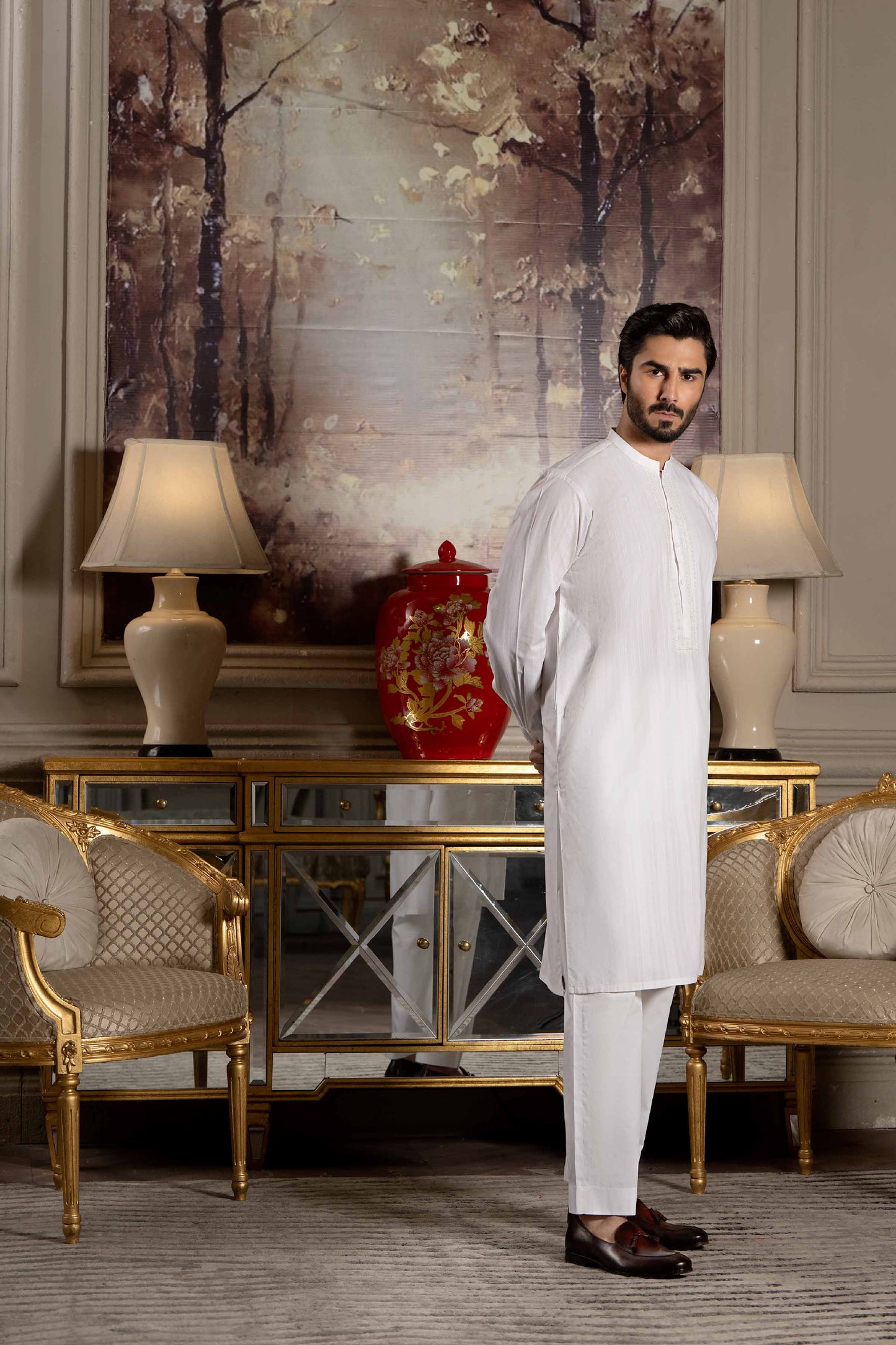 Nishat Linen - 2 Piece - Embroidered Naqsh Suit With Gift Box - 42307018
