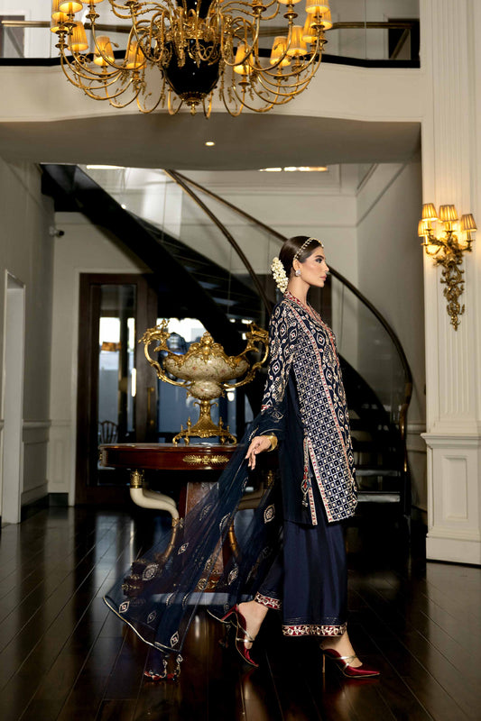 Nishat Linen - 3 Piece - Embroidered Suit - 42308002