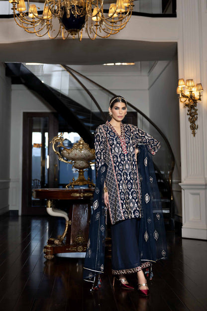 Nishat Linen - 3 Piece - Embroidered Suit - 42308002