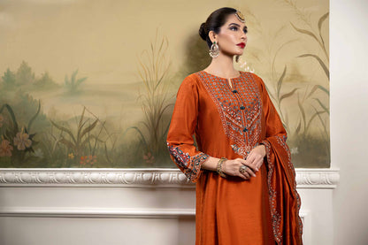 Nishat Linen - 3 Piece - Embroidered Suit - 42308006
