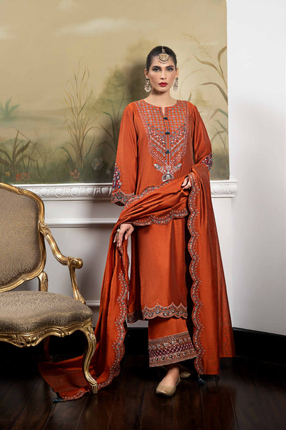 Nishat Linen - 3 Piece - Embroidered Suit - 42308006