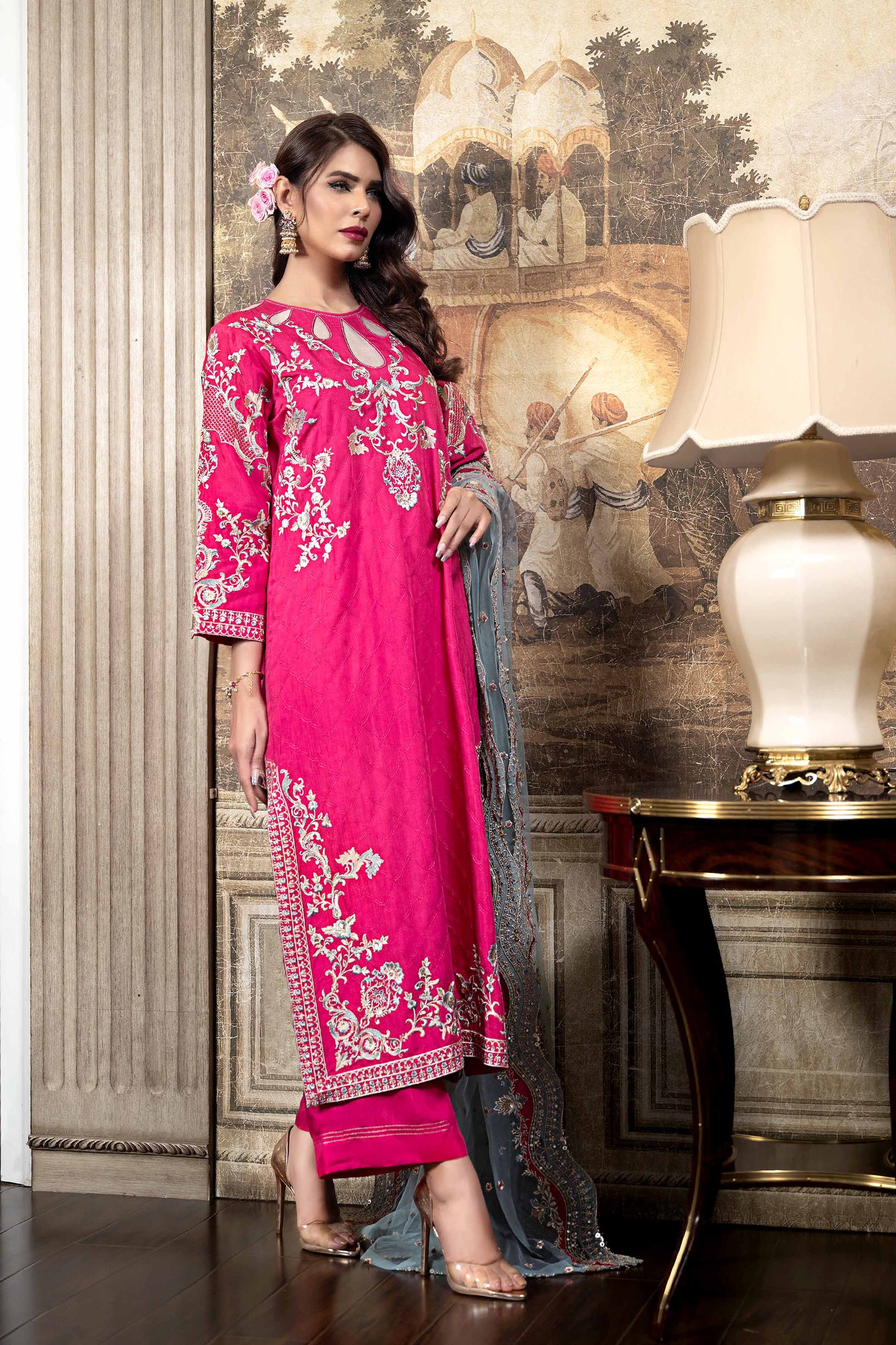 Nishat Linen - 3 Piece - Embroidered Suit - 42308007