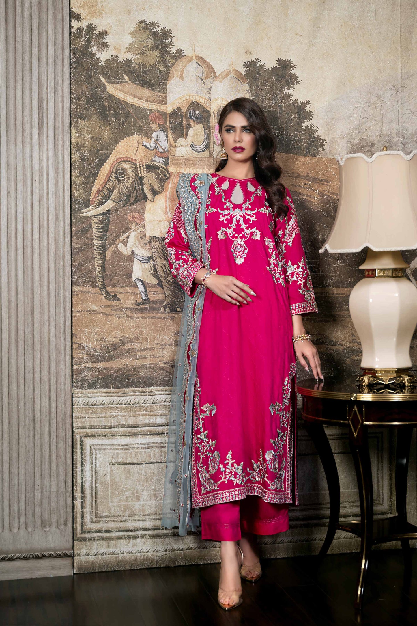 Nishat Linen - 3 Piece - Embroidered Suit - 42308007