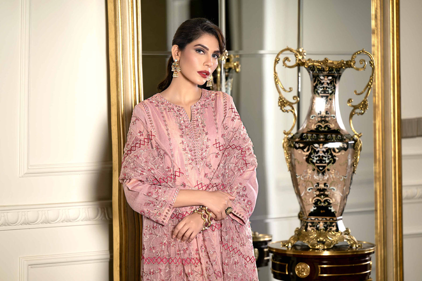 Nishat Linen - 3 Piece - Embroidered Suit - 42308009