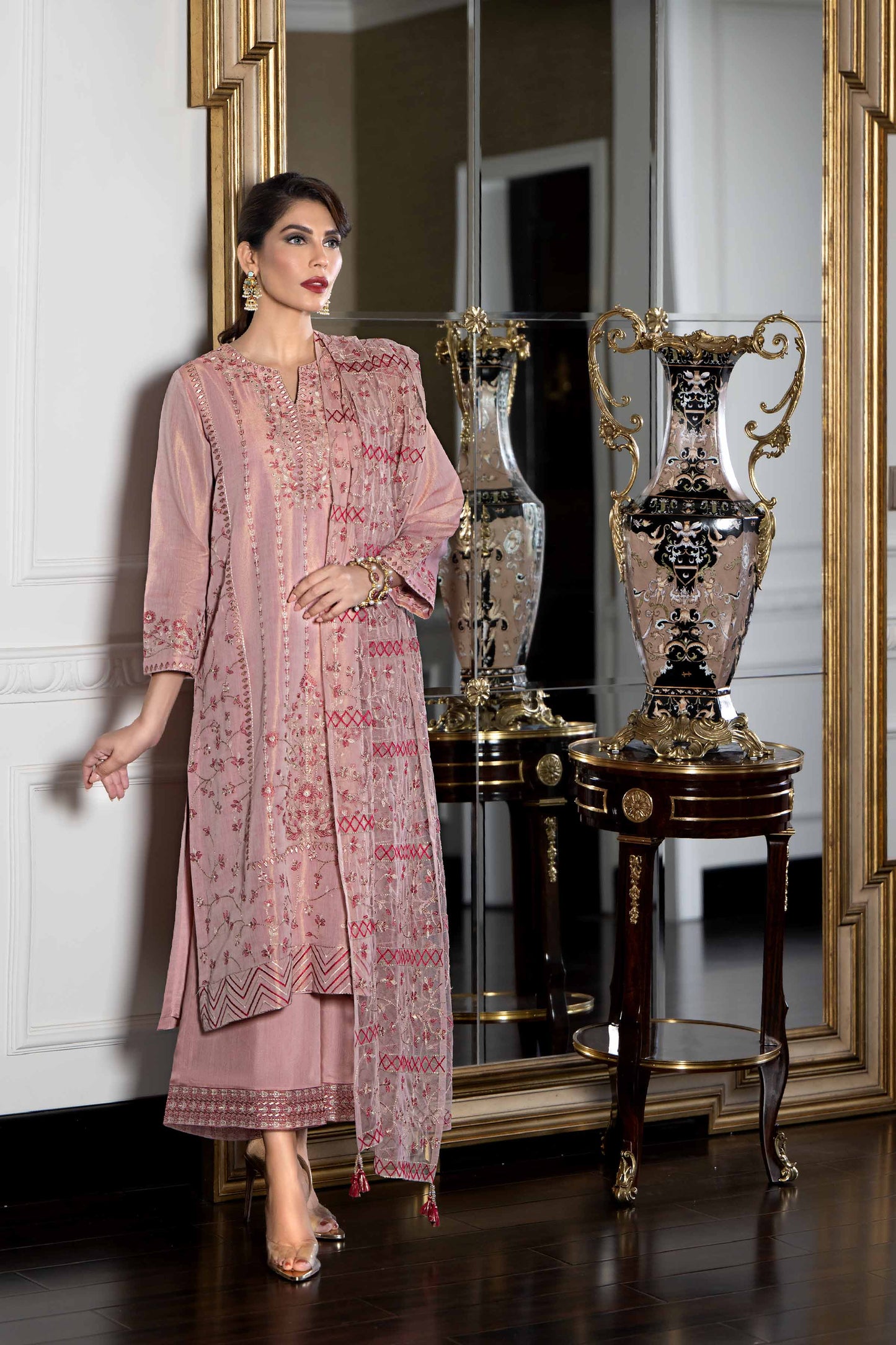 Nishat Linen - 3 Piece - Embroidered Suit - 42308009