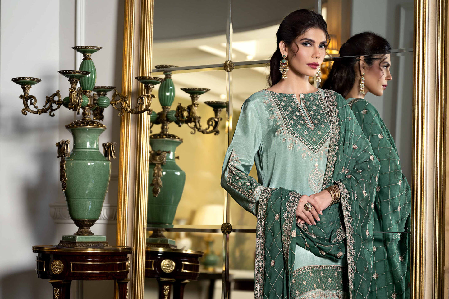 Nishat Linen - 3 Piece - Embroidered Suit - 42308010