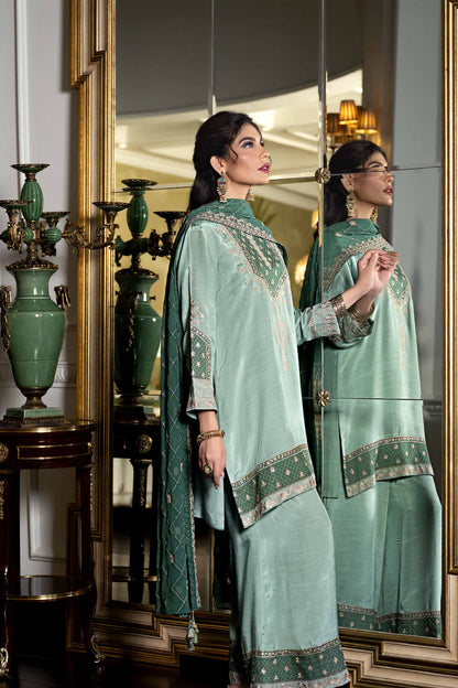 Nishat Linen - 3 Piece - Embroidered Suit - 42308010