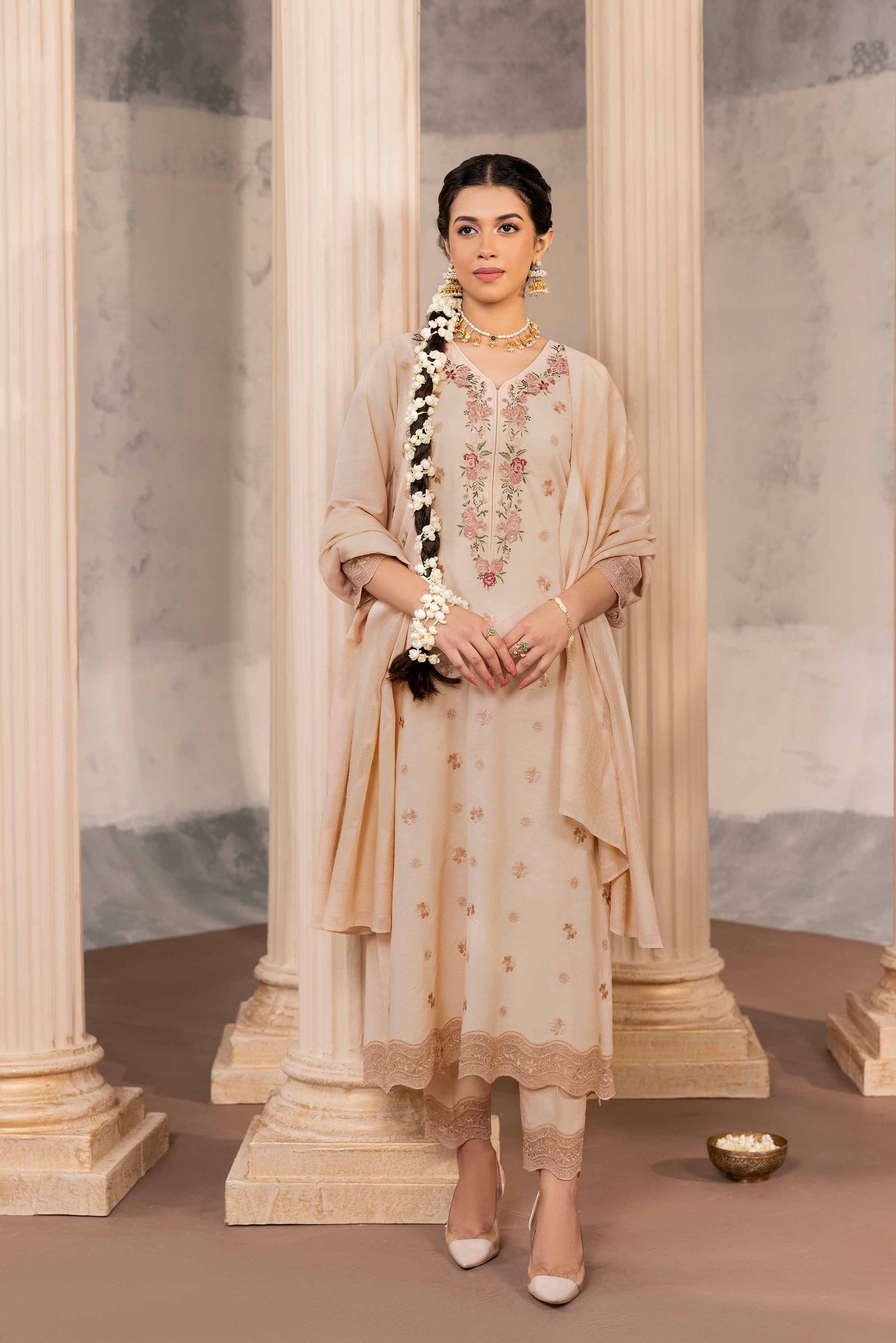 Nishat Linen - 3 Piece - Embroidered Suit - 42318554