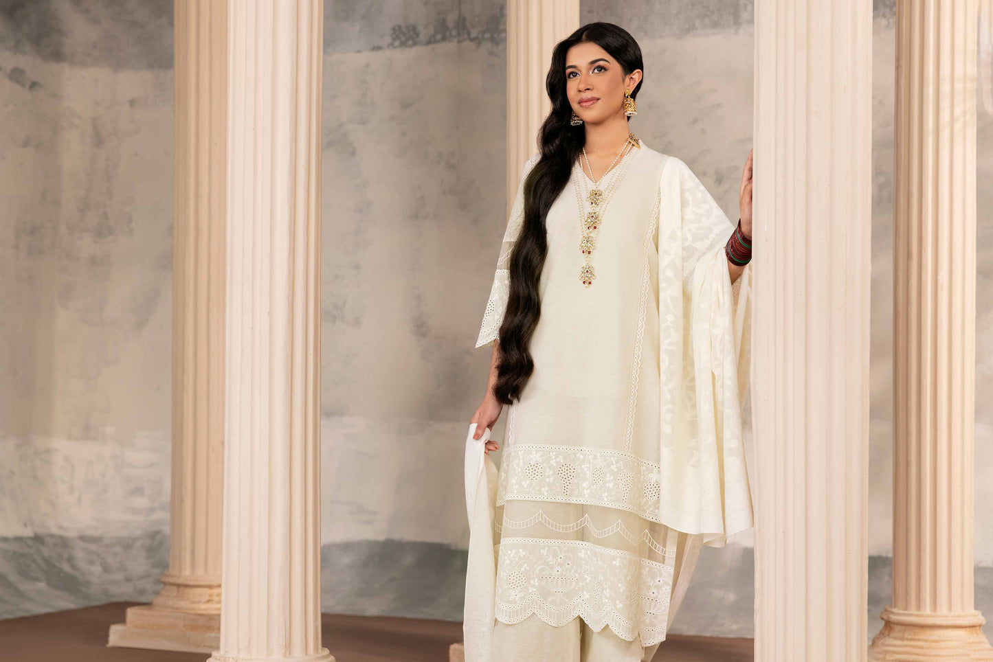 Nishat Linen - 3 Piece - Embroidered Suit - 42318555