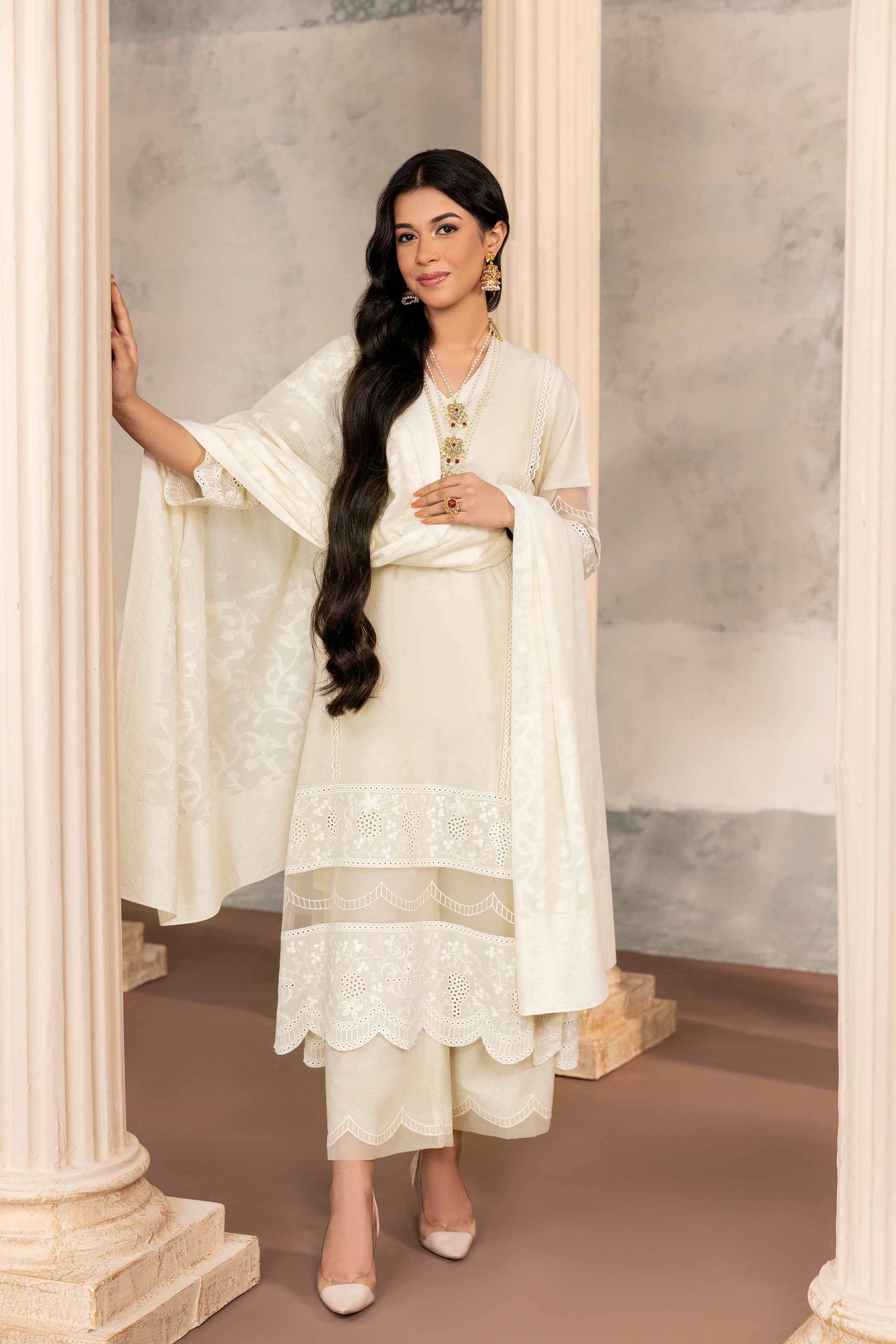 Nishat Linen - 3 Piece - Embroidered Suit - 42318555