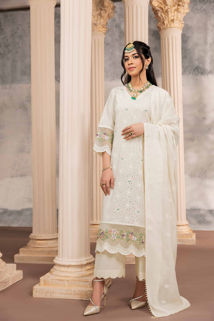 Nishat Linen - 3 Piece - Embroidered Suit - 42318556