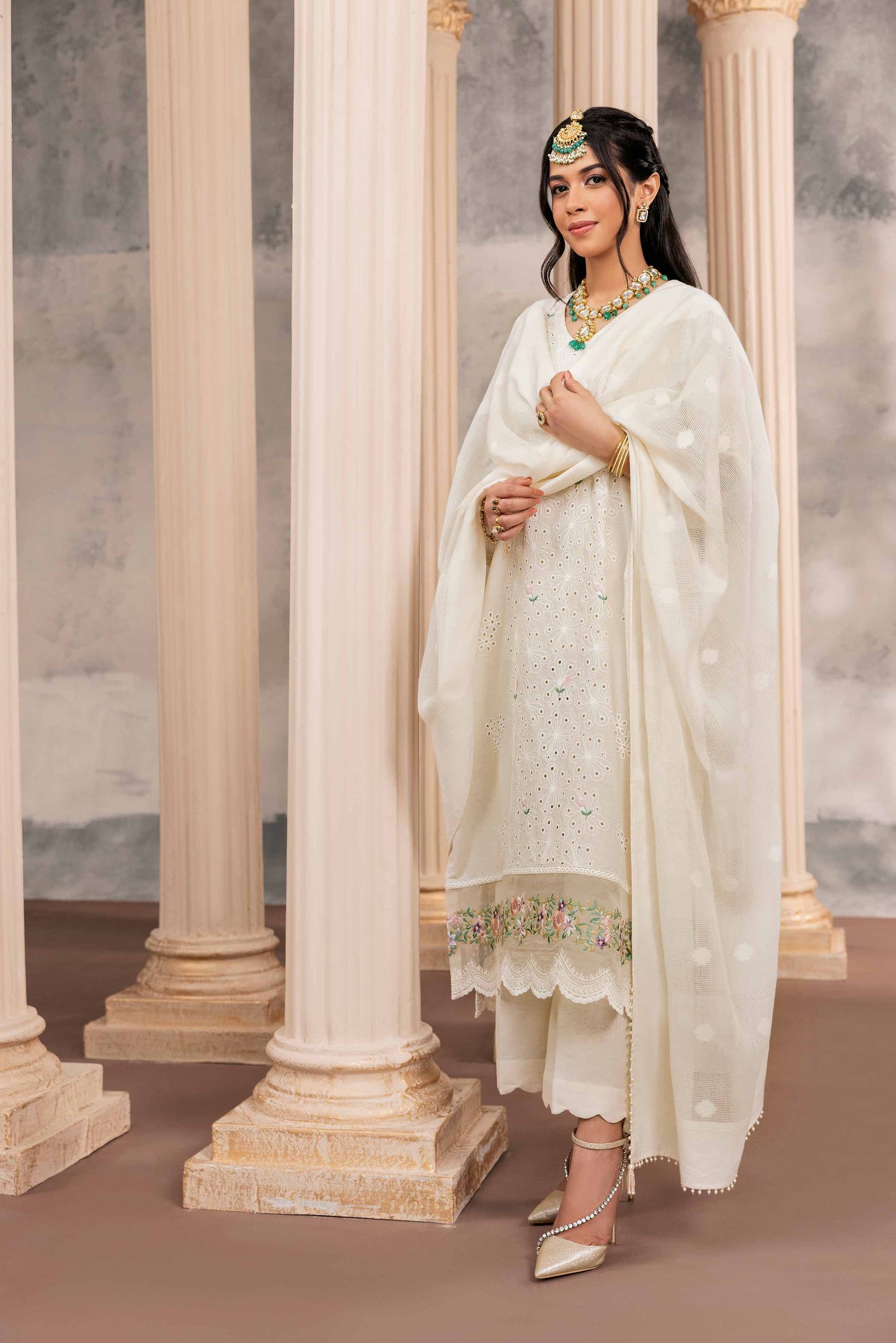 Nishat Linen - 3 Piece - Embroidered Suit - 42318556