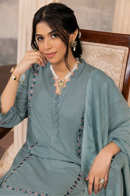 Nishat Linen - 3 Piece - Embroidered Suit - 42318557