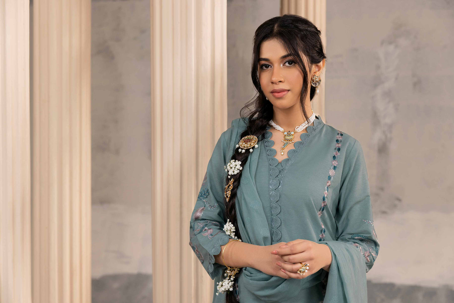 Nishat Linen - 3 Piece - Embroidered Suit - 42318557