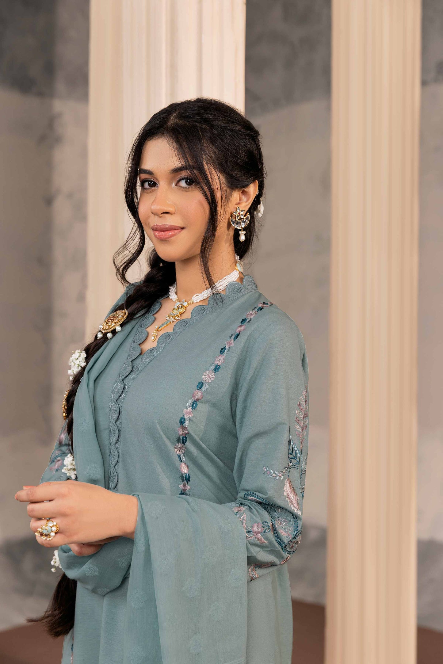 Nishat Linen - 3 Piece - Embroidered Suit - 42318557