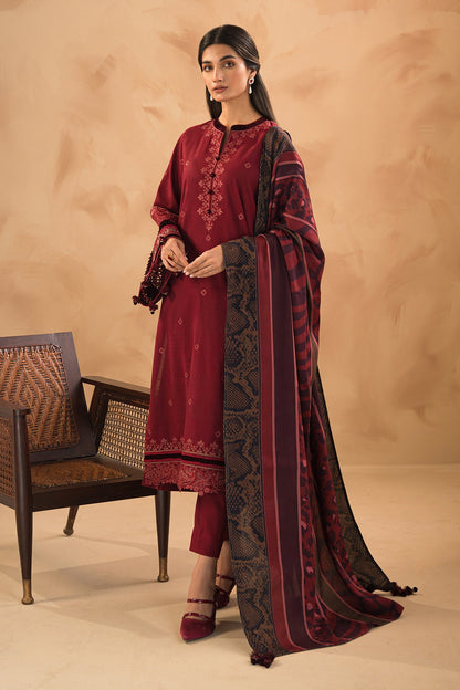 Baroque - EMBROIDERED SLUB KHADDAR UF-476