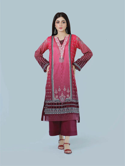 Bareeq Outfits - Floraid blossom 3-Piece Stitched Suit