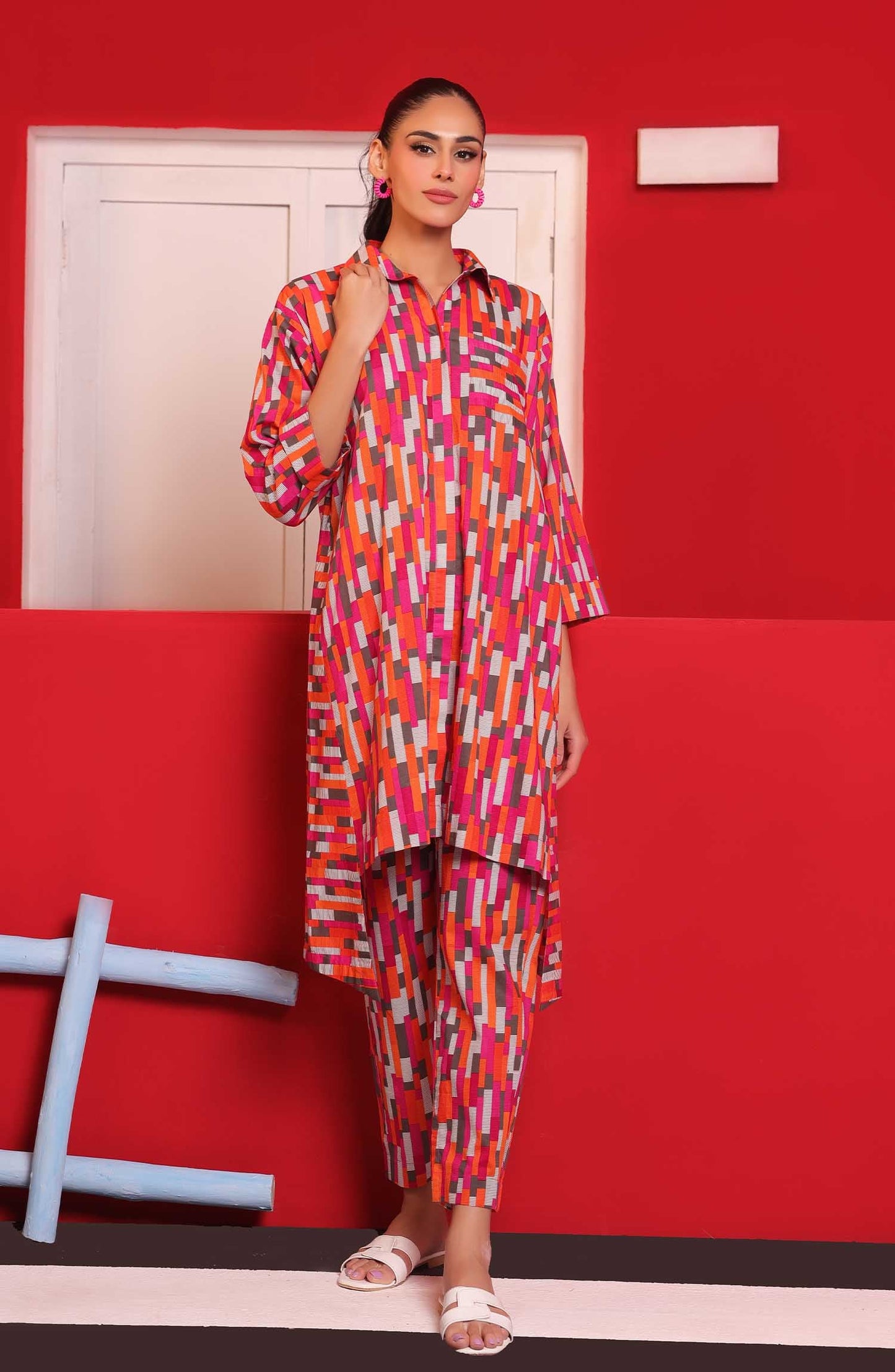 Orient - Stitched 2 Piece Printed Cambric Shirt and Cambric Pant