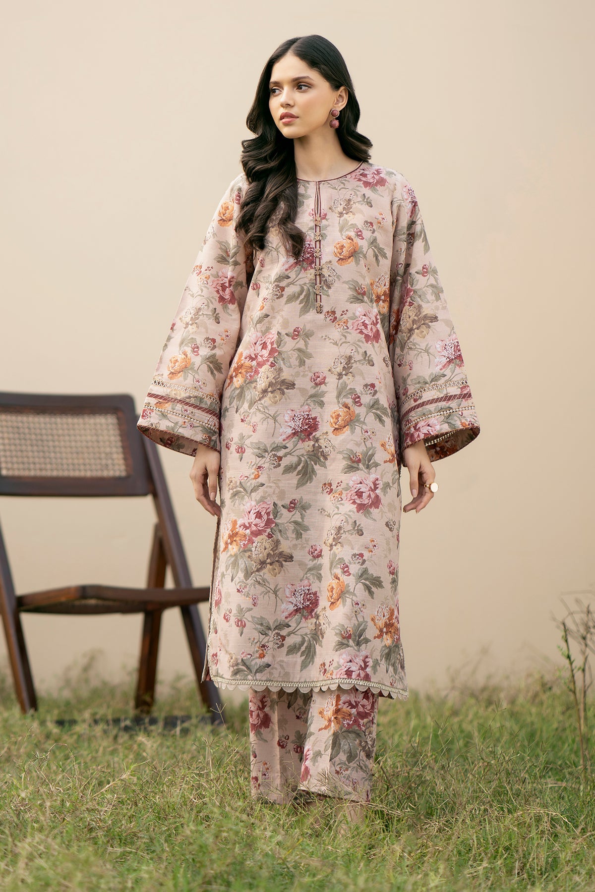 Baroque - DIGITAL PRINTED SLUB KHADDAR UF-487