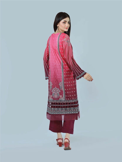 Bareeq Outfits - Floraid blossom 3-Piece Stitched Suit