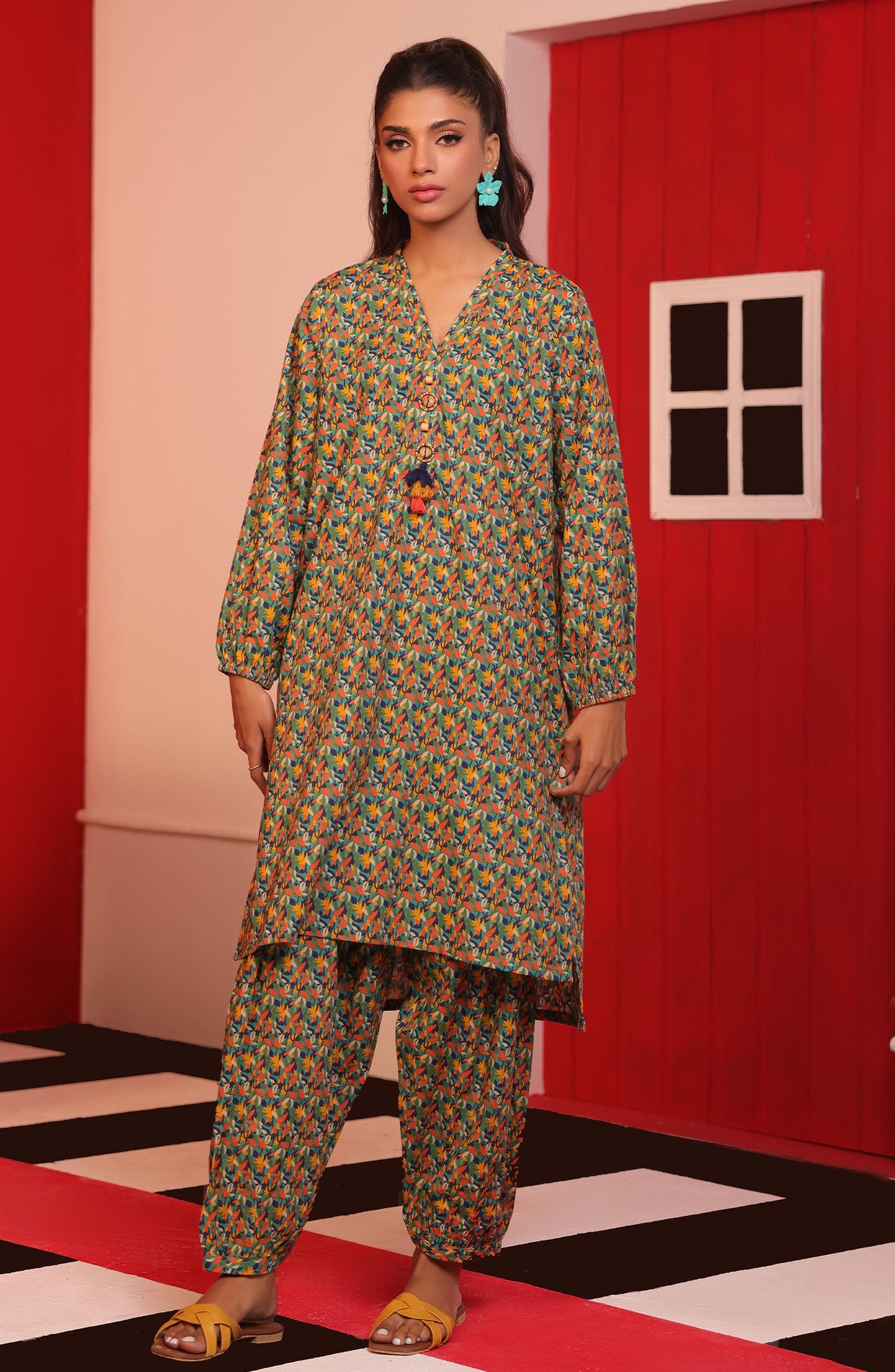 Orient - Stitched 2 Piece Printed Cambric Shirt and Cambric Pant