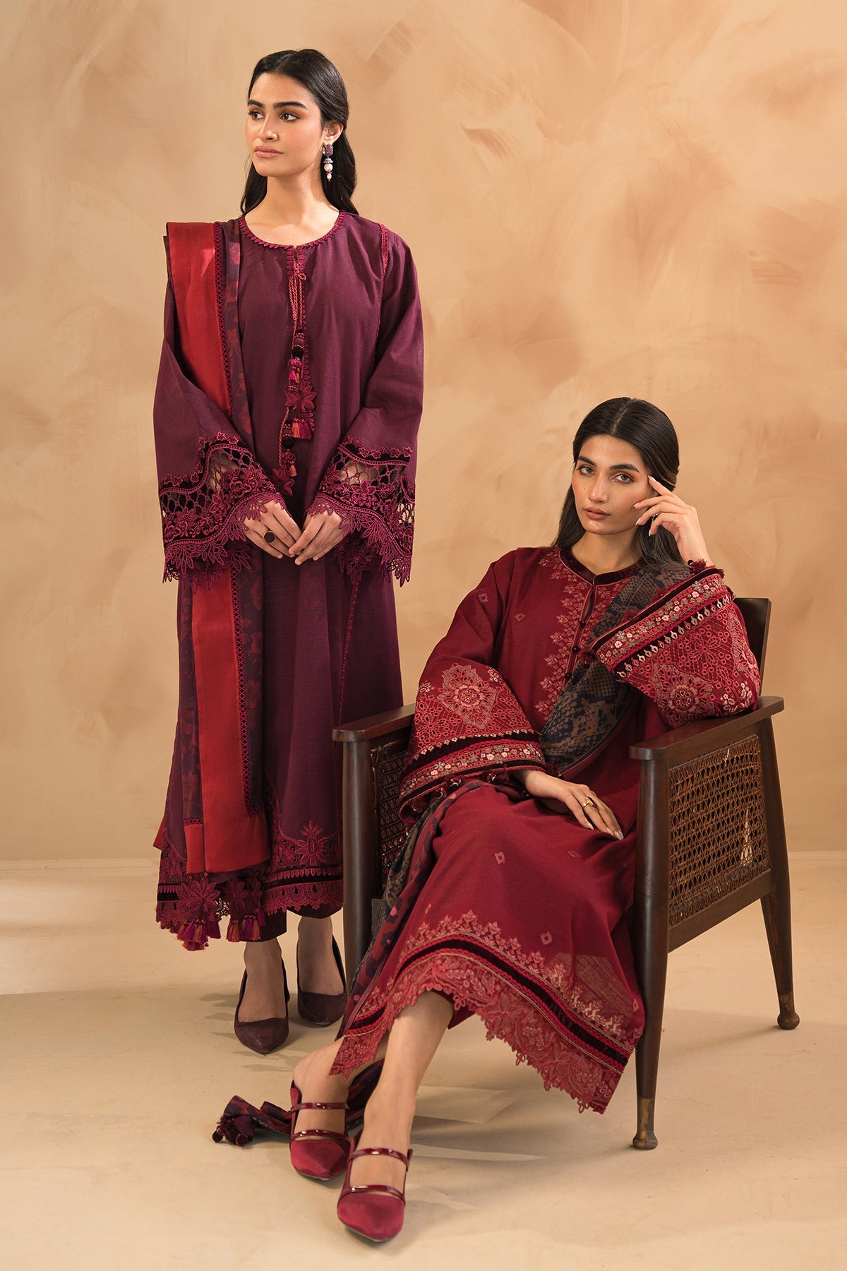 Baroque - EMBROIDERED SLUB KHADDAR UF-476