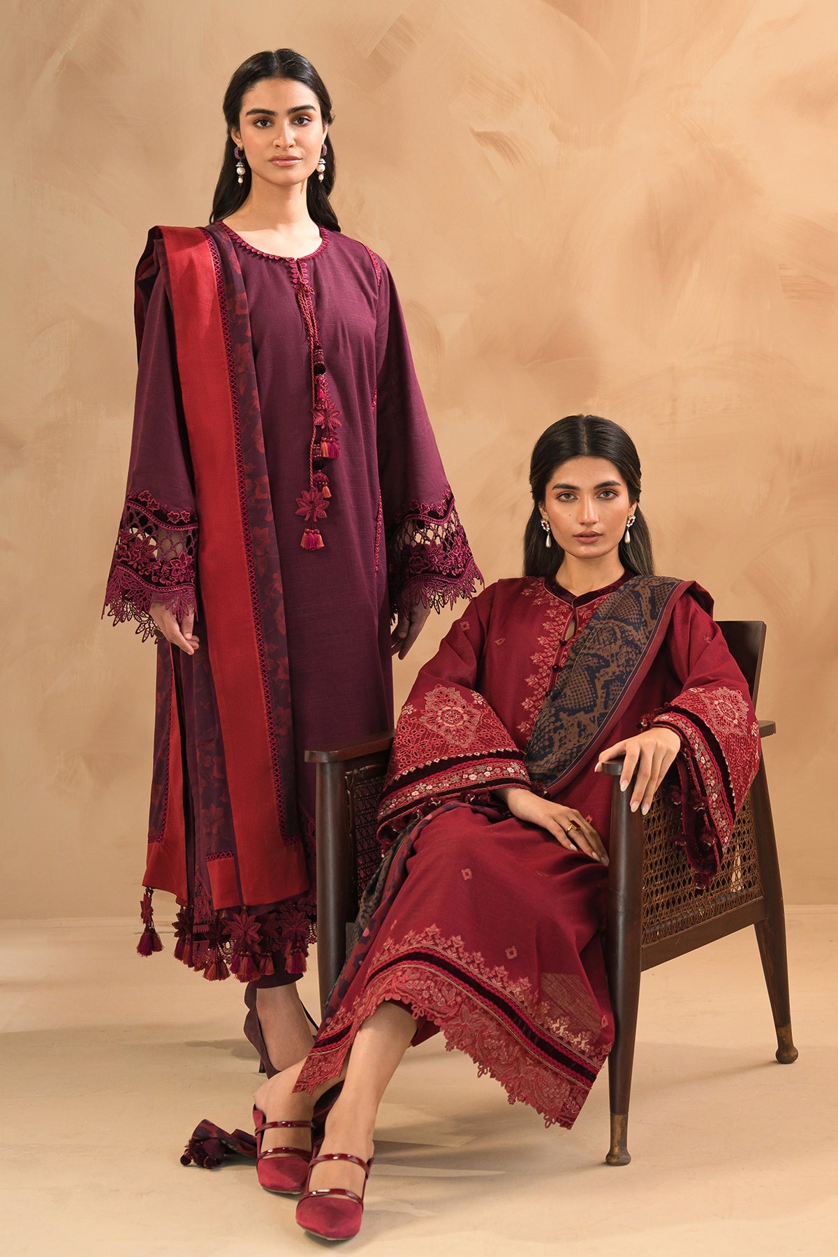 Baroque - EMBROIDERED SLUB KHADDAR UF-476
