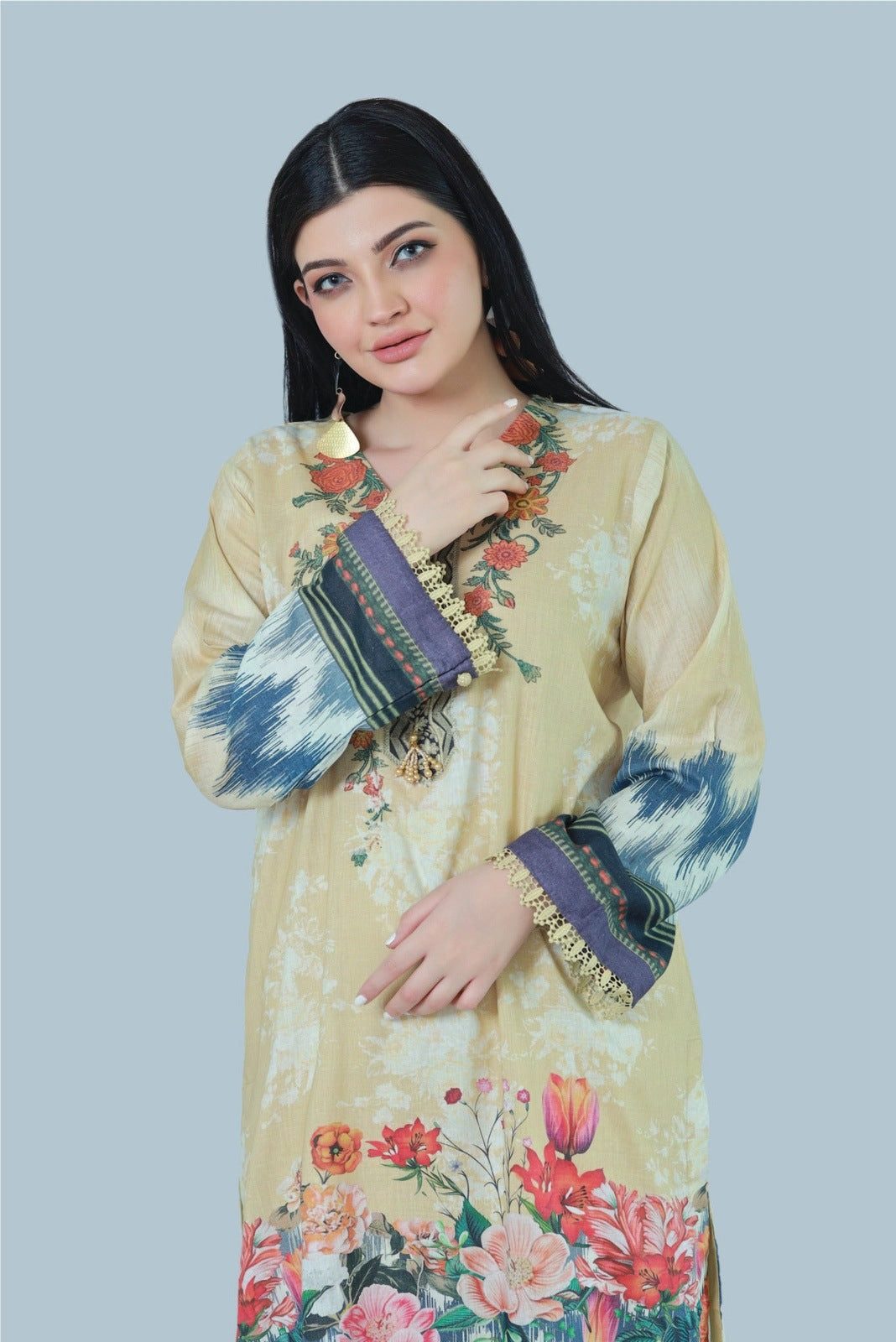 Bareeq Outfits - Blaze Lime 3-Piece Stitched Suit