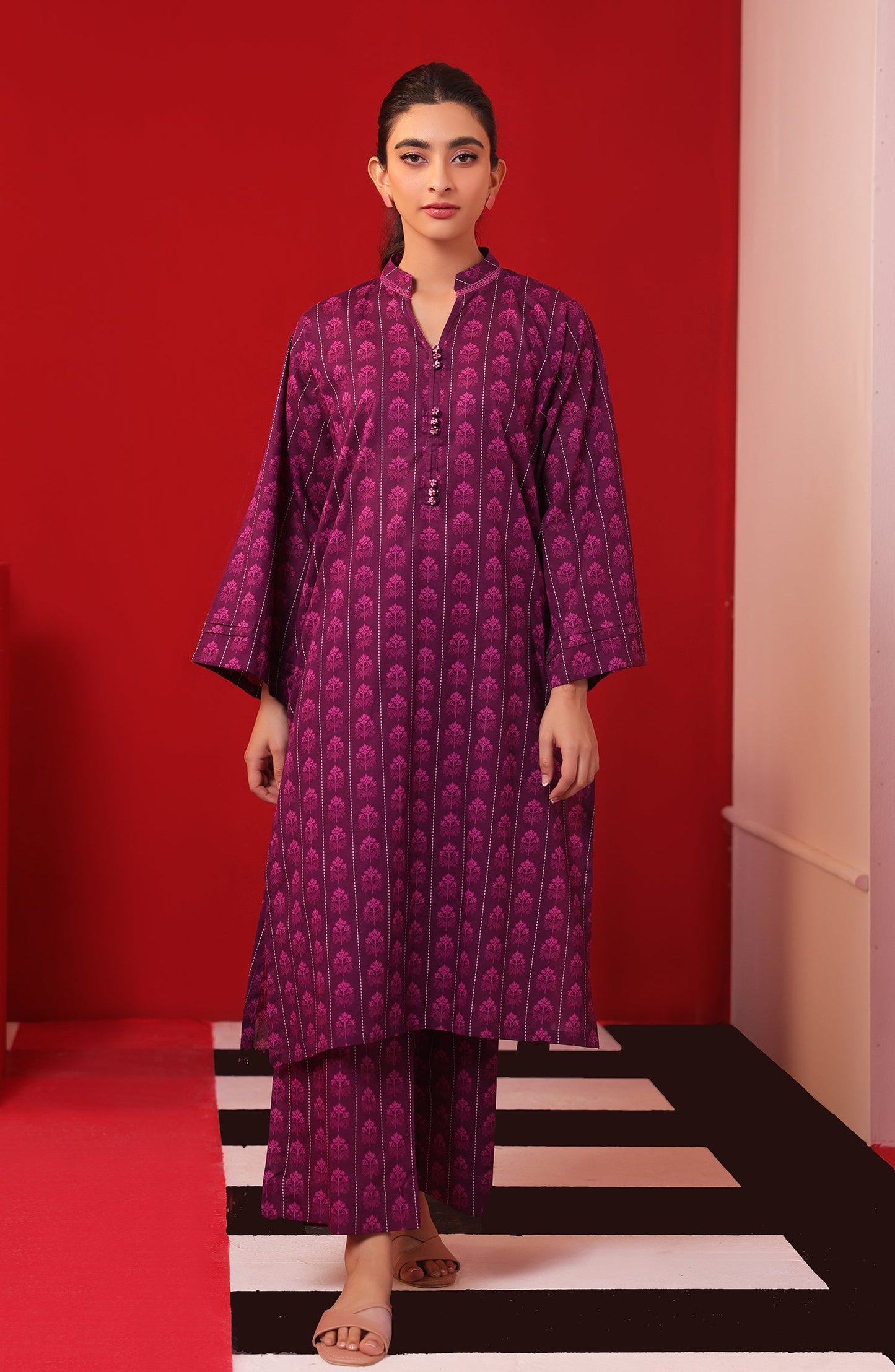 Orient - Stitched 2 Piece Printed Cambric Shirt and Cambric Pant