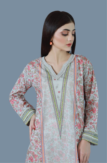 Bareeq Outfits - Coral Delight Printed Lawn Shirt