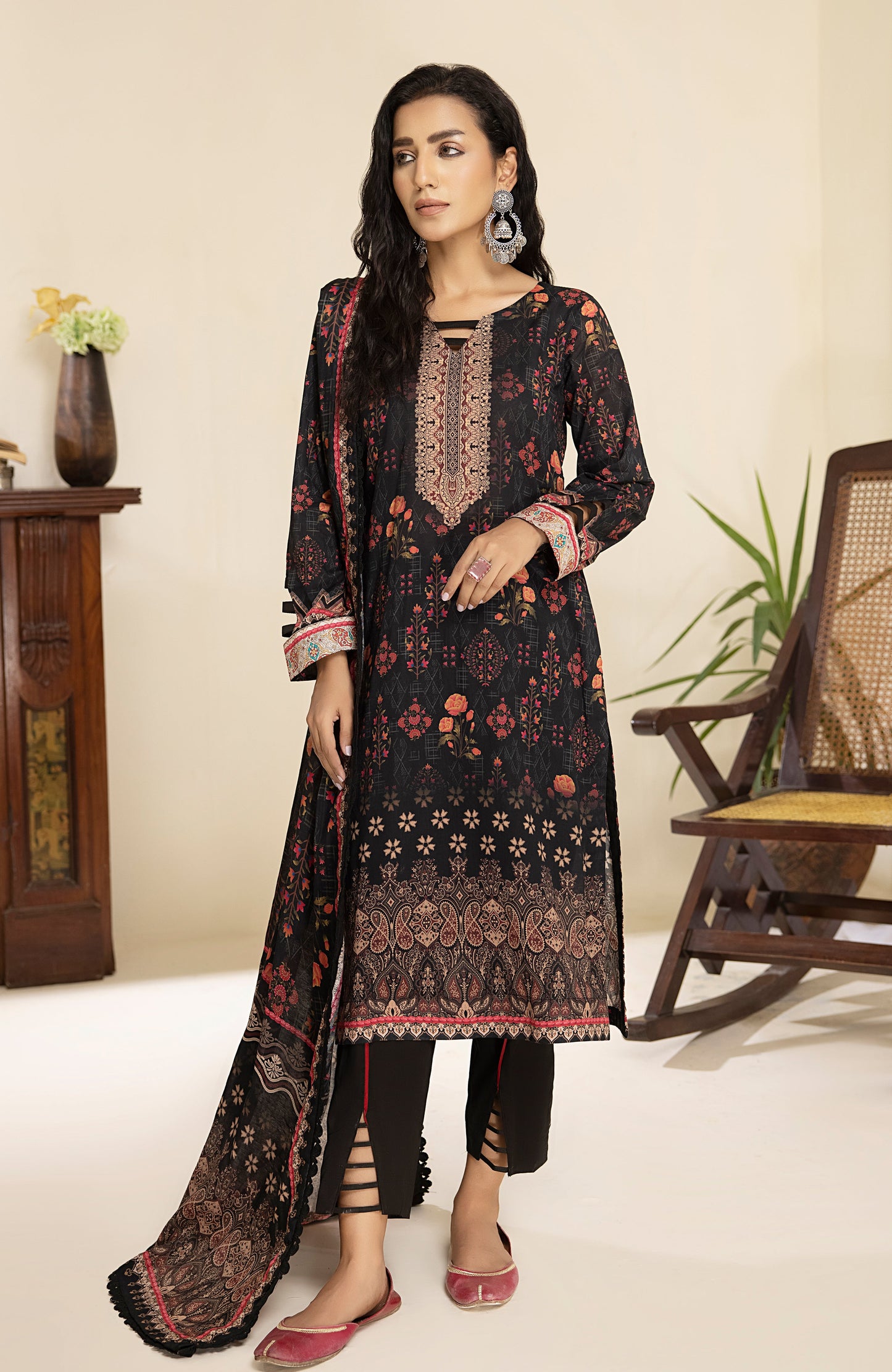 Alzohaib - 3-Piece Unstitched Digital Printed Lawn-CFD-23-02