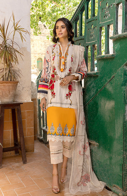 Alzohaib - 3 Piece Unstitched Embroidered Lawn-RFE-23-05